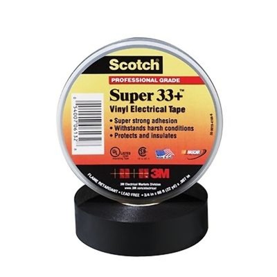 3M Marine 06133 Electrical Tape3/4'' Super 33+ Plus Scotch Vinyl Plastic Black