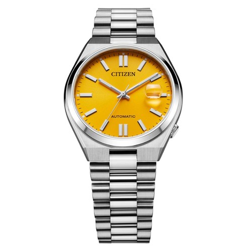 Pre-owned Citizen Nj0150-81z Automatic Yellow Dial Stainless Steel Tsuyosa Sapphire