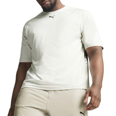 Мужская серая повседневная футболка Puma Cloudspun Thermoadapt Perf с круглым вырезом и коротким рукавом