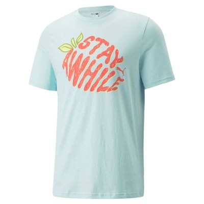 

Puma Summer Squeeze Graphic Crew Neck Short Sleeve TShirt Mens Size  Casual T, Синий, Puma Summer Squeeze Graphic Crew Neck Short Sleeve TShirt