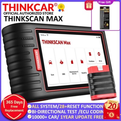 Thinkcar Thinkscan Max OBD2 Scanner Car Diagnostic Tool All Systems IMMO KEY