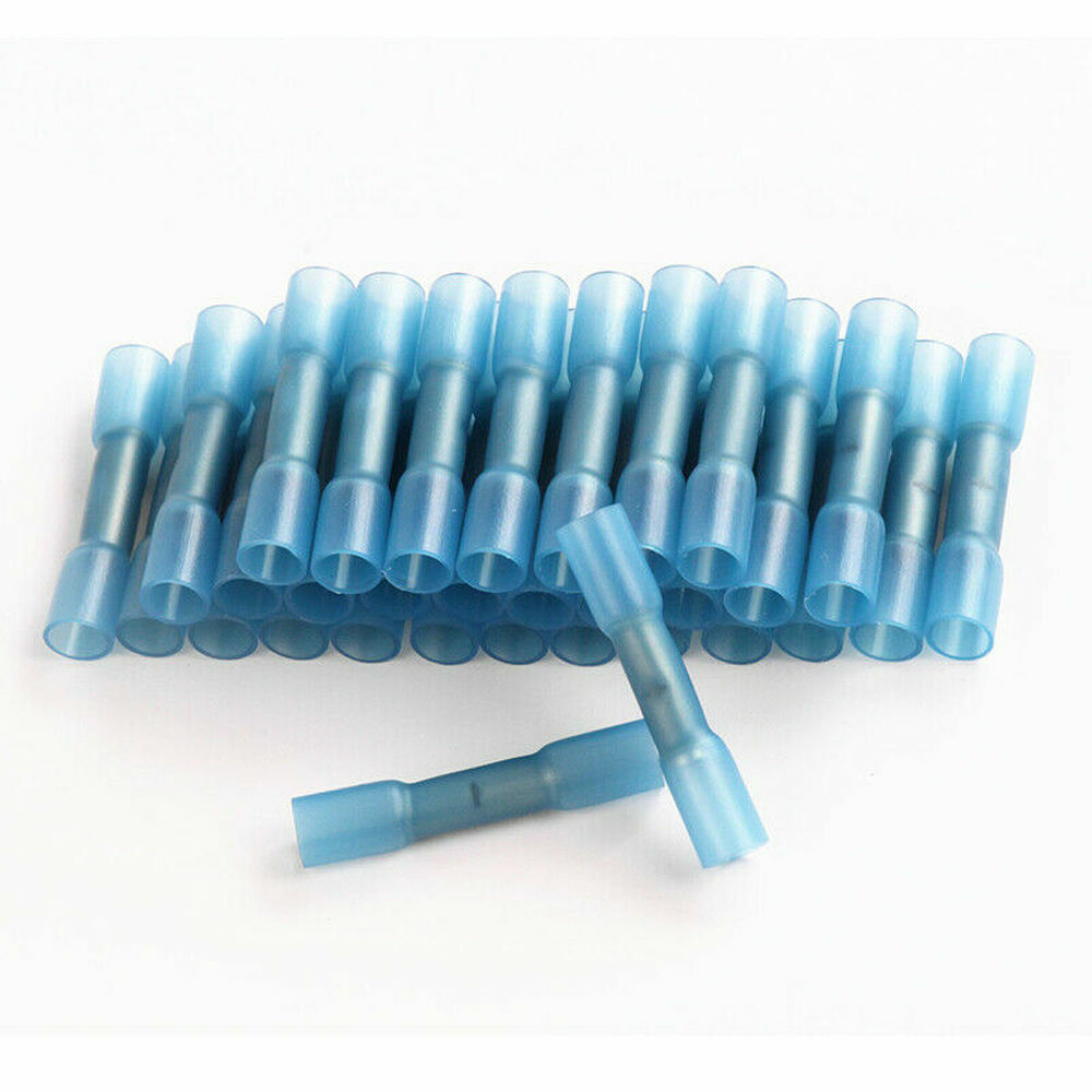 50PCS Solder Seal Heat Shrink Butt Electrical Wire Crimp Terminal