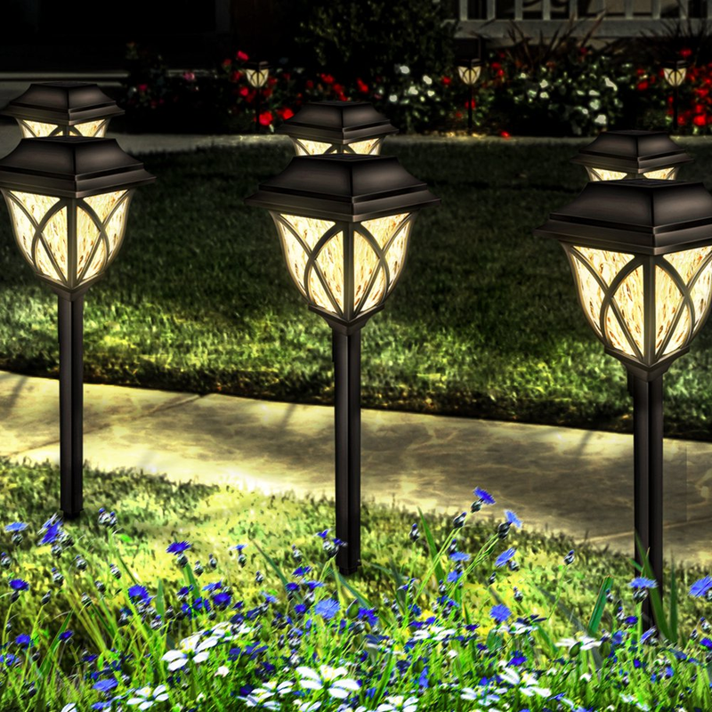 6 Pcs Solar Pathway Light Outdoor Lights for Yard Lawn Garden Walkway Outdoor  D
