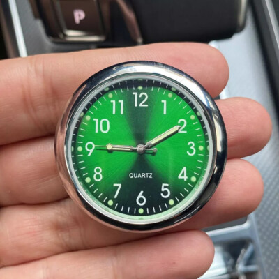 1pc Car Dashboard Clock Stick-On Watch Quartz Clock Accessories For Auto Boat