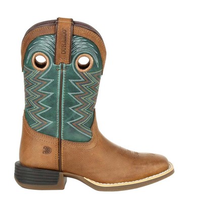 Durango Lil Rebel Pro Teal Square Toe Cowboy Youth Boys Зеленые повседневные ботинки для мальчиков DBT