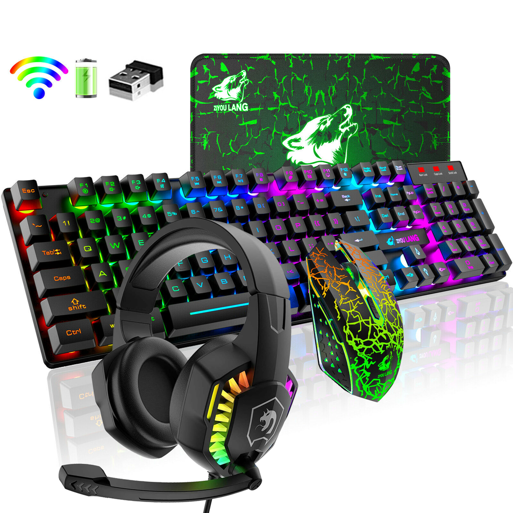 Mouse And 3.5mm Rgb Over Headset Set For Pc