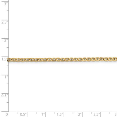Pre-owned Superdealsforeverything Real 14kt Yellow Gold 2.40mm Semi-solid Anchor Chain; 20 Inch