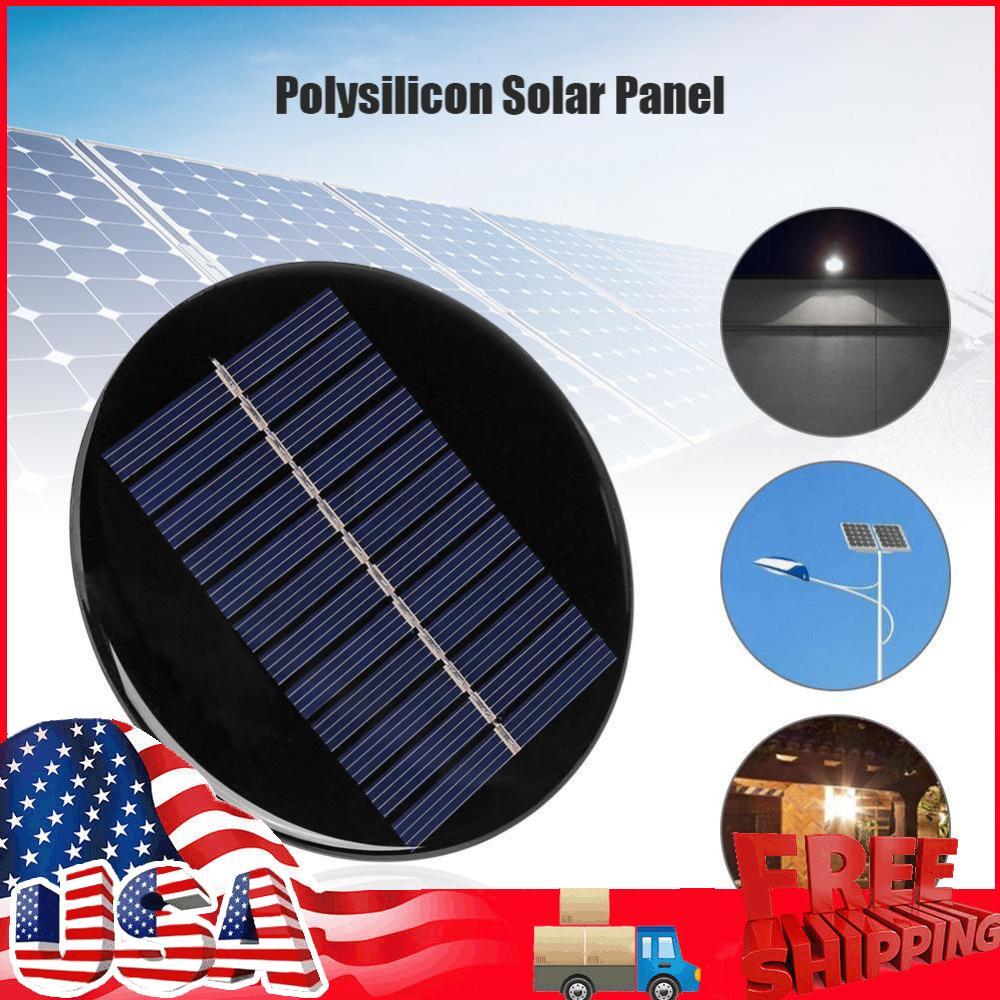 6V 0.8W Round Epoxy Polysilicon Solar Panel Module 24 Solar Cells Diameter