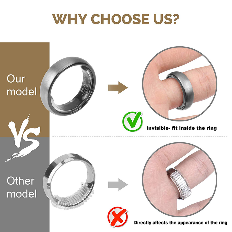 Feramox Ring Size Adjuster for Loose Rings 48 PCS Invisible Transparent Sizer Fi
