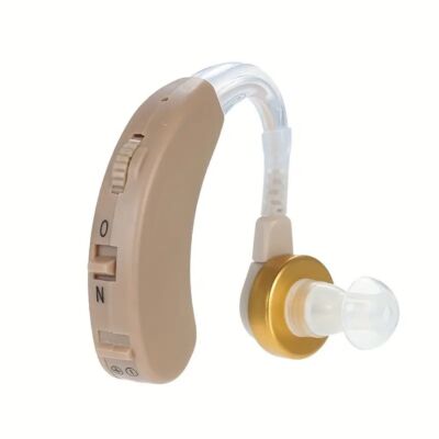 Hearing Aid OTC Elderly Deaf Flesh Tone Amplifier BTE Behind Ear, 1 pc.