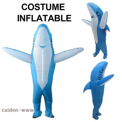 Inflatable Shark Costume Adult Funny Giant Animal Blow Up Fancy Dress Party