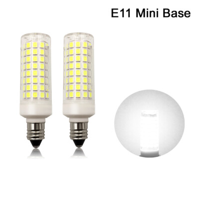 2pcs E11 LED bulb 9W 110V 102-2835 SMD Ceramics Lamp Ceiling Fans Light White H