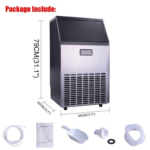 Stainless Steel Commercial Ice Cube Maker Undercounter Freestanding Machine Bar