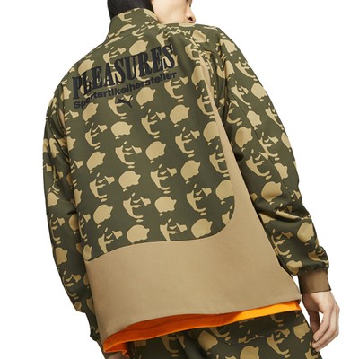 Pre-owned Puma Pleasures X Zipoff Jacket Mens Brown Casual Athletic Outerwear 62087693