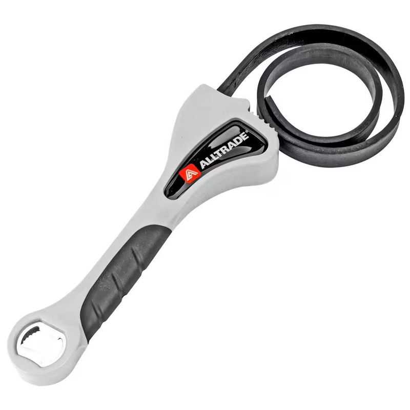 Alltrade Strap Wrench Grips Opens Turns 6 3 8in Adjustable Rubber Strap Tool
