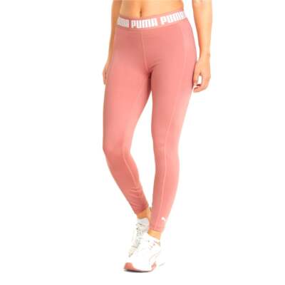 

Puma Train Strong High Waisted Athletic Leggings Womens Pink Athletic Casual 521, Розовый, Puma Train Strong High Waisted Athletic Leggings