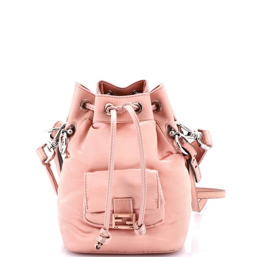 Maison Kitsune Lether Cotton Drawstring Bucket