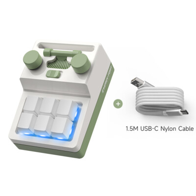 Macro Mechanical Keyboard RGB BT5.0/2.4G/USB-C Gaming Custom Programming Knob