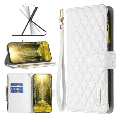 For Moto G14 G84 Huawei Mate 60 Zipper Leather 9 Card Wallet Stand Case Cover