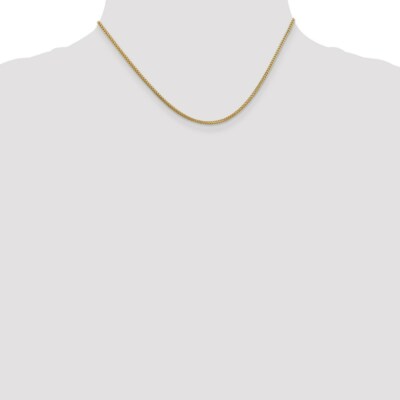 Pre-owned Superdealsforeverything Real 14kt Yellow Gold 1.25mm Franco Chain; 16 Inch; Lobster Clasp