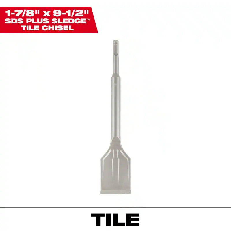 Milwaukee SDS Plus Tile Chisel 1 7/8 in Sledge Rotary Hammer Mortar Removal Bit