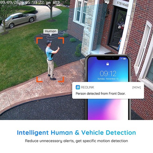 Reolink 8CH NVR 5MP PoE Security Camera System Home CCTV Surveillance Outdoor 2T