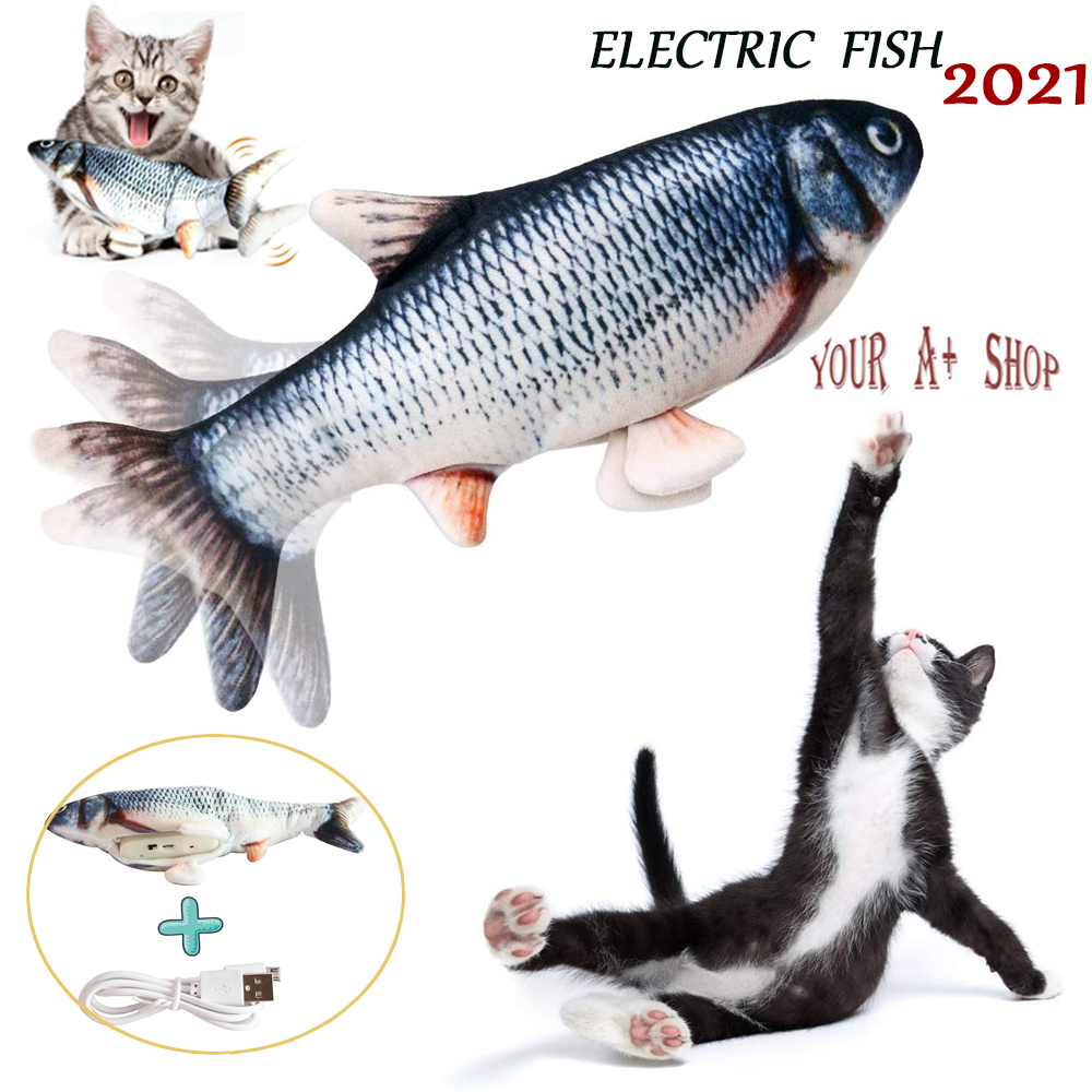 Electric Realistic Interactive Fish Cat Kicker Crazy ...