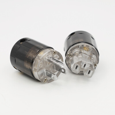 AC HiFi IEC320 C13 C15 Plug Schuko Audio Power Male Copper Cable Cord Connector
