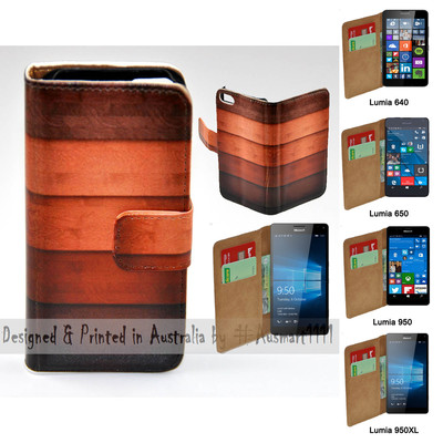 For Nokia Series - Timber Pattern Print Theme Wallet Mobile Phone Case Cover