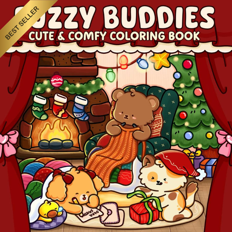 Fuzzy Buddies: Adorable and Relaxing Coloring Pages Featuring Cute Fuzzy Animals