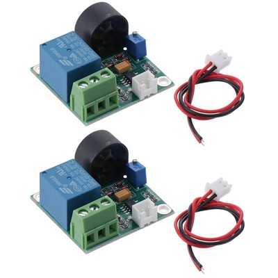 Current Detection Sensor 2pcs Green Measurement Module 12V 0-5A Over-Current ...