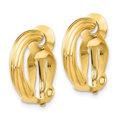 Pre-owned Superdealsforeverything Real 14kt Yellow Gold Non-pierced Earrings