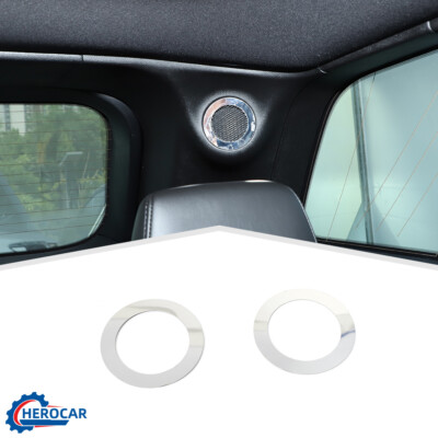Chrome Cargo Trunk Speaker Frame Bezel Cover Trim For Jeep Grand Cherokee 11-20