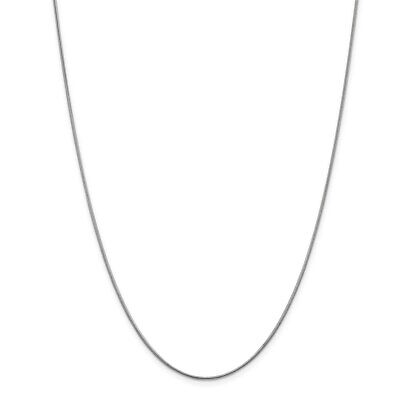 Pre-owned Superdealsforeverything Real 14kt White Gold 1mm Round Snake Chain; 16 Inch; Lobster Clasp