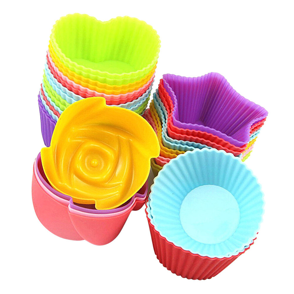 24x Silikon Form Backform Muffinförmchen Kuchenform ...