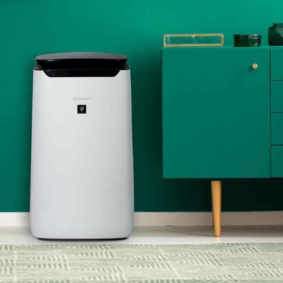 Sharp Smart Air Purifier 28.70'' Tower w/ Plasmacluster Ion Technology White
