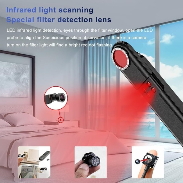 Anti-Spy Hidden Camera Detector Prevent Monitoring Wireless Signal Detector US - Image 10