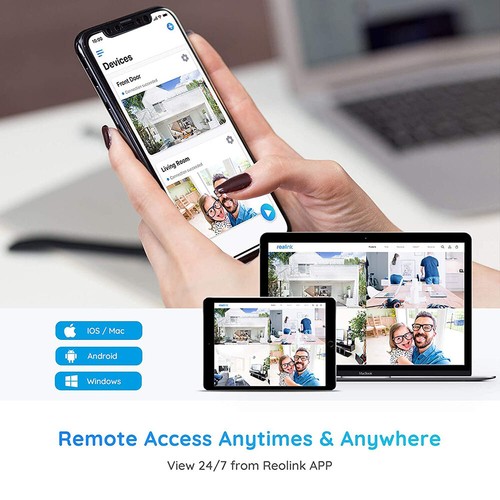 Reolink 8CH NVR 5MP PoE Security Camera System Home CCTV Surveillance Outdoor 2T