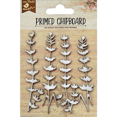 Little Birdie Laser Cut Primed Chipboard TROPICAL FERN #CR63599