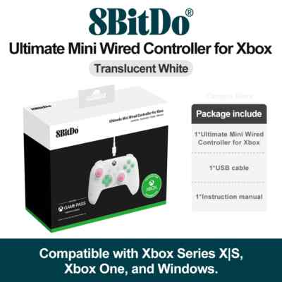 8BitDo Ultimate Mini Wired Controller Gamepad for Xbox Series X S, Xbox One, PC