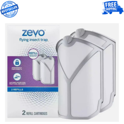 Zevo Flying Insect Trap, Fly Trap Refill Cartridges (2 Refill Cartridges)