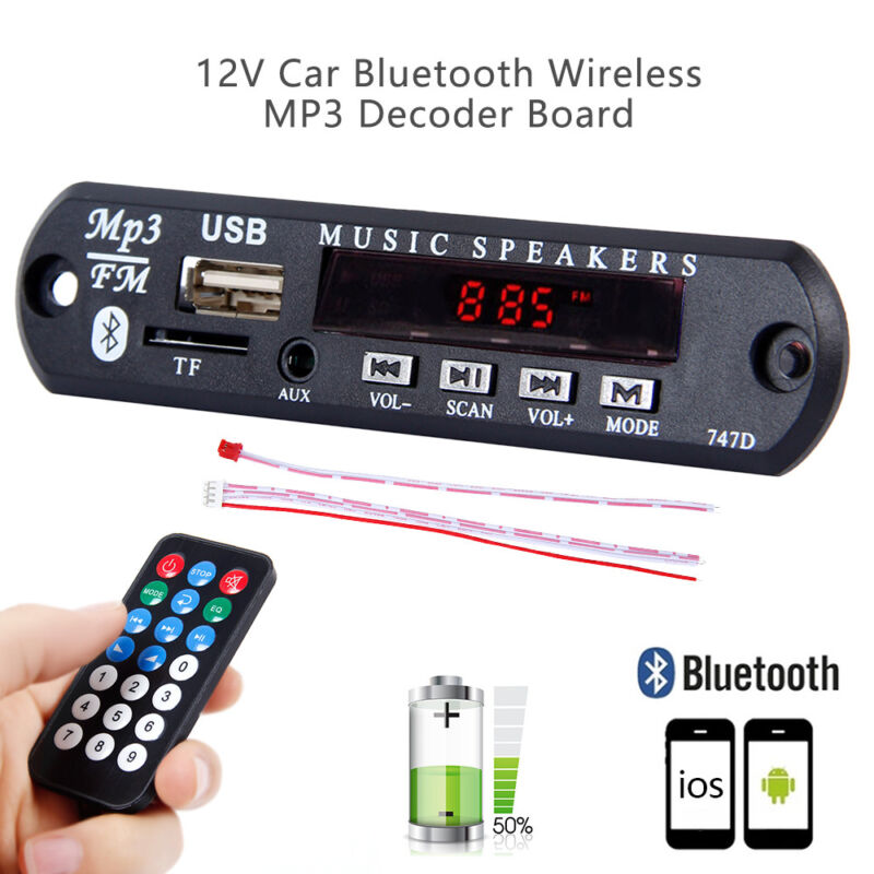 Bluetooth MP3 Auto Decoder Board Audio Modul USB TF Radio mit Fernbedienungen