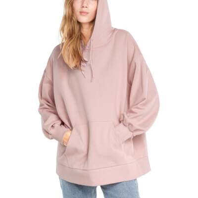 Puma Classics Oversized Pullover Hoodie Женская розовая повседневная верхняя одежда 530412-36