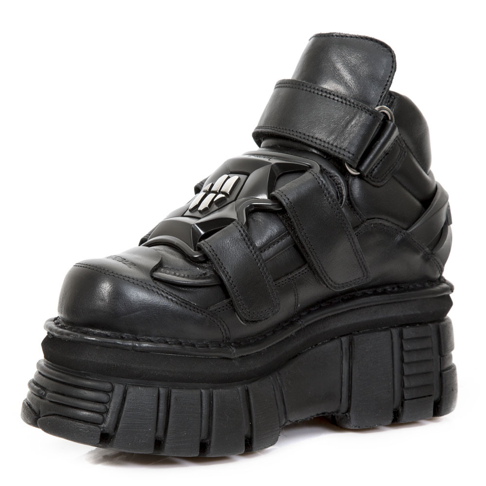NEW ROCK ROCK M.285 S37 SCHWARZ - STIEFEL, METALLISCH, UNISEX