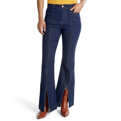 Masseys® Paneled Split Hem Flare Jean