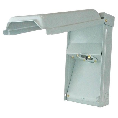 GE 50 Amp Twist Lock Power Inlet Galvanized Steel Construction Single Enclosure