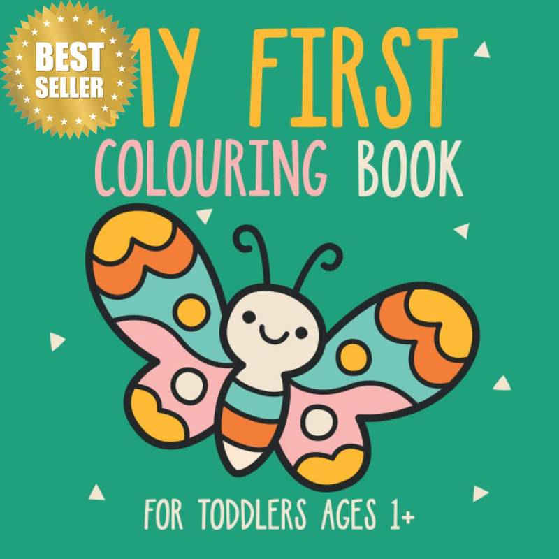 My First Colouring Book: Large, Simple and Cute Pictures of Animals, Vehicles, F