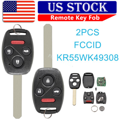 2 Remote Key Fob for Honda Pilot 2009 2010 2011 2012 2013 2014 2015 KR55WK49308