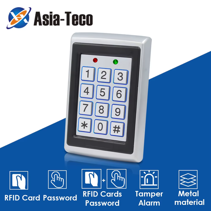 RFID Metal Access Control EM Card Reader Keypad 2000 User 125KHz Card Reader Key