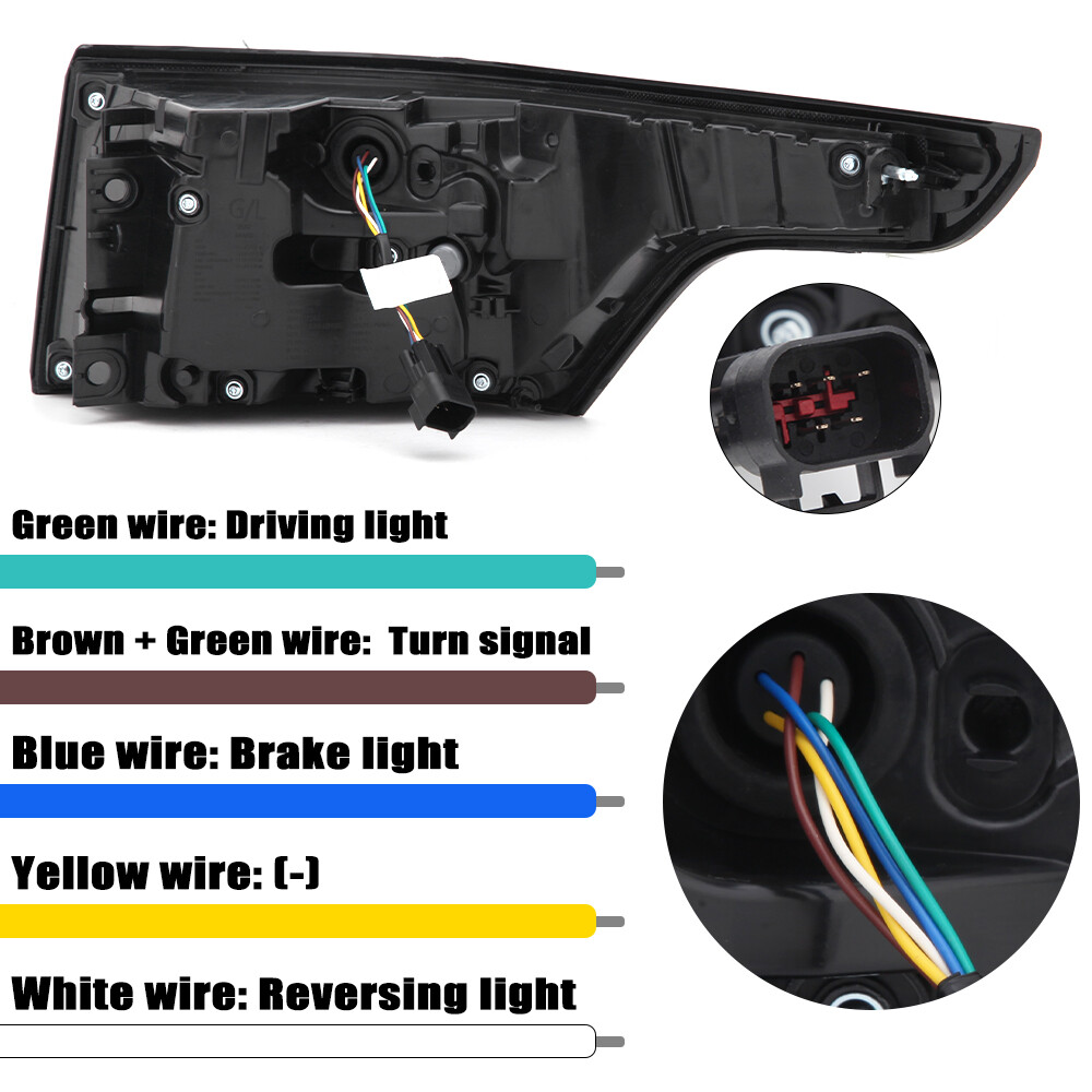 Pair LED Tail Light Assembly For Land Rover Range Rover Sport 2014 2015 16-2021